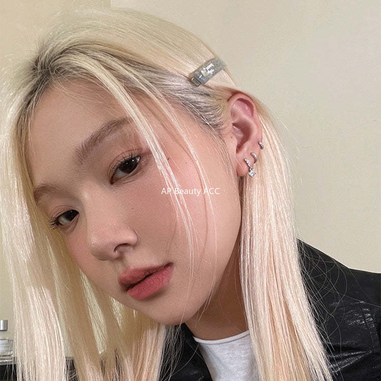 C廠-超閃水滴吊墜鋯石耳環女極簡日常高級感鈦鋼耳扣輕奢百搭秋冬耳飾「EH-4258」25.11-3