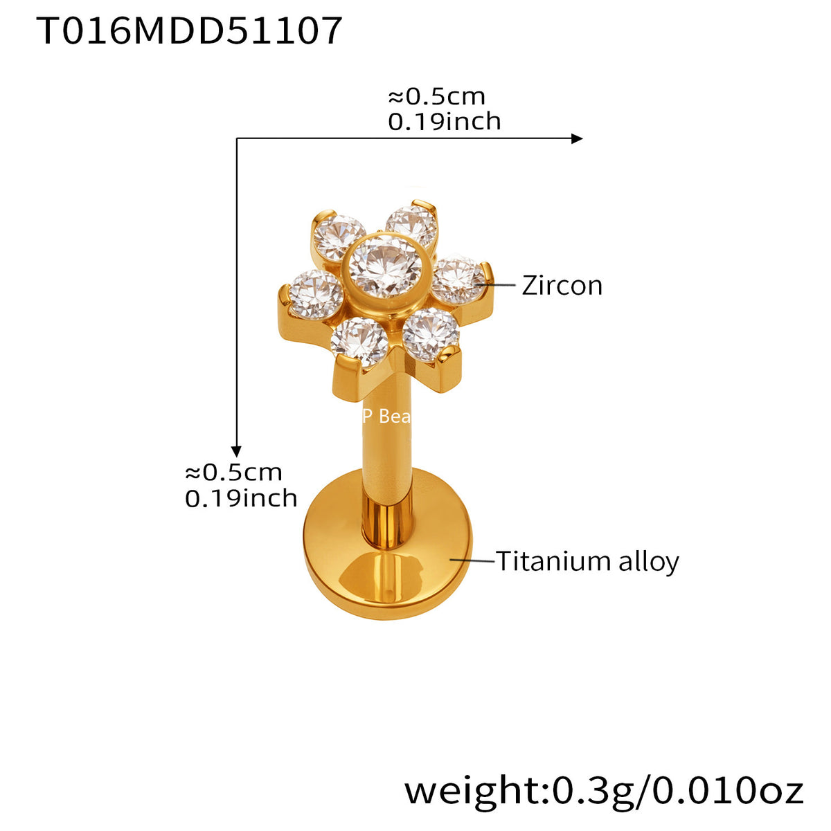 B廠-撒旦的孩子美人魚穿刺唇釘女鈦合釘甜酷辣妹唇環鈦合金飾品「T009」25.11-2
