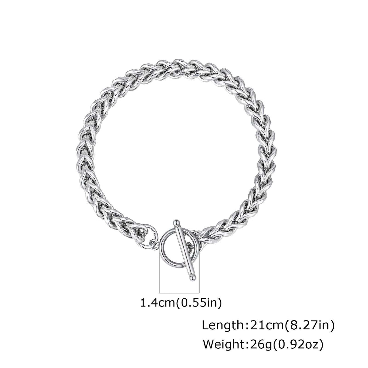 G廠-不鏽鋼酷帥古巴鏈簡約冷淡風單層龍骨鏈OT扣日常疊戴手鍊「BR-1749」25.12-1