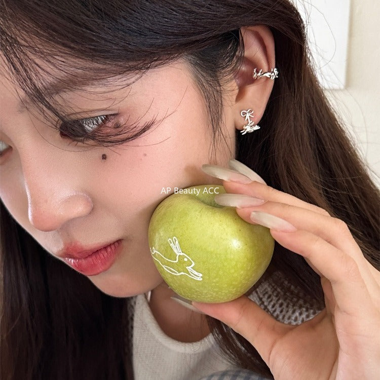 C廠-日韓個性ins奔跑小兔耳夾女可愛小香風耳骨夾精緻設計高級感耳飾「EJ-36」25.11-1