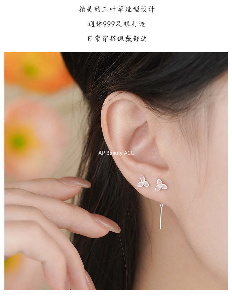 D廠-足銀S999時尚花朵珍珠耳環耳線甜美百搭文藝氣質養耳洞耳飾「YC4125E_1」25.12-1