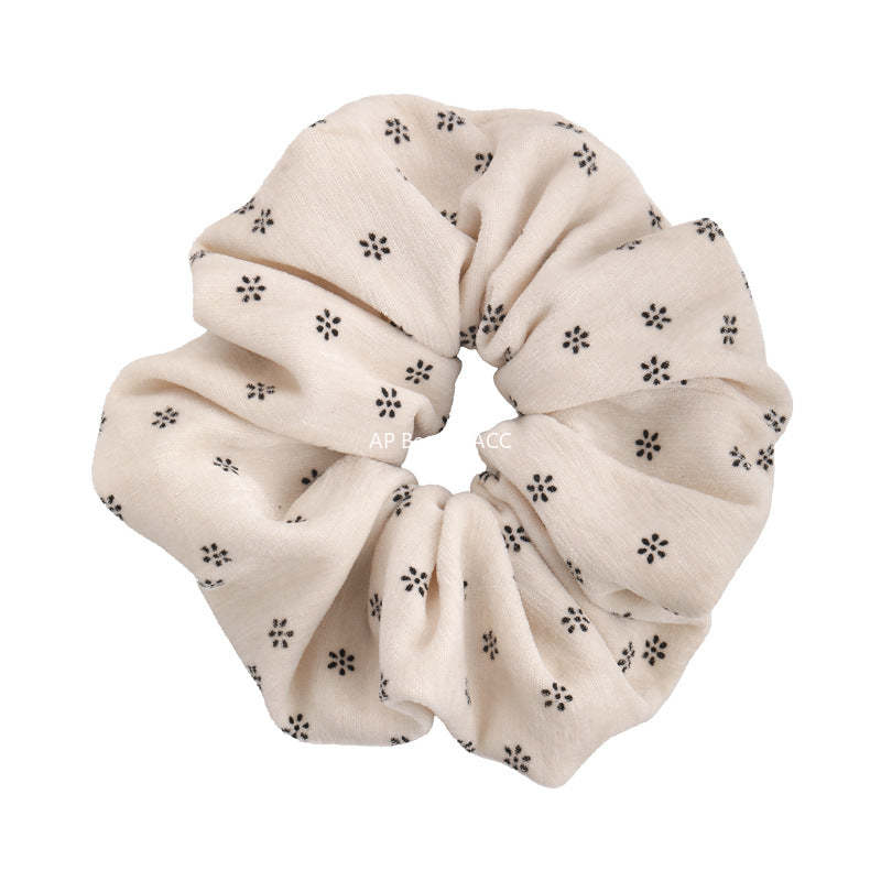 E廠-森系小碎花燈芯絨大腸髮圈高級感印花髮繩復古氣質馬尾皮筋頭繩女「27806」25.12-3