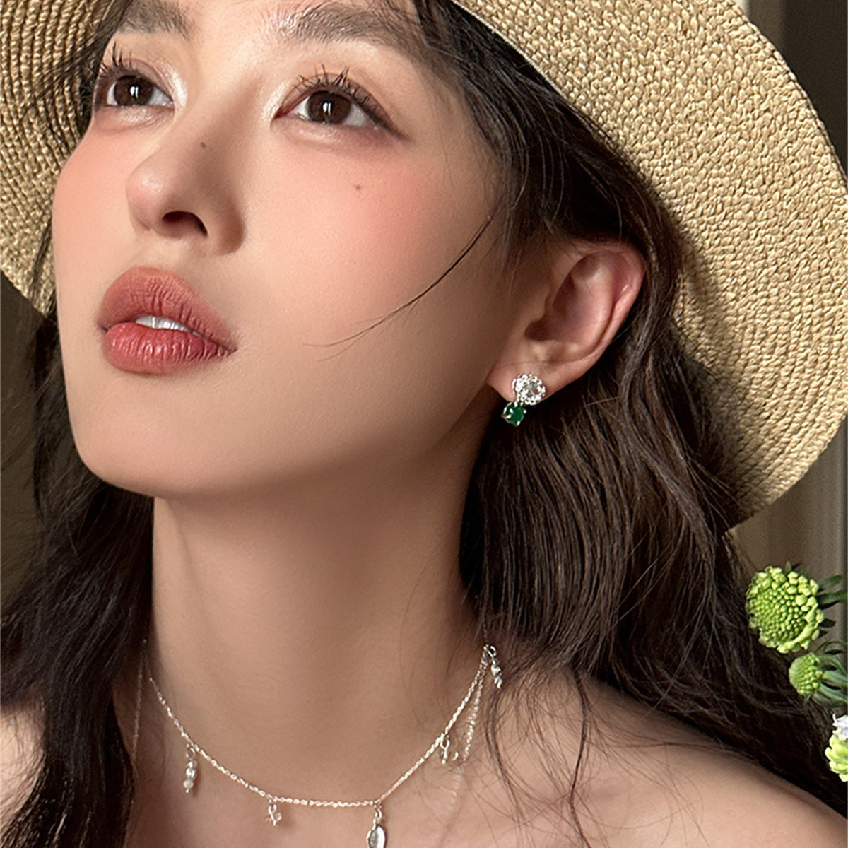 C廠-輕奢貴氣超閃鋯石耳釘女精緻時尚高級感港風復古耳環奢華氣質耳飾「EH-4047」25.09-3