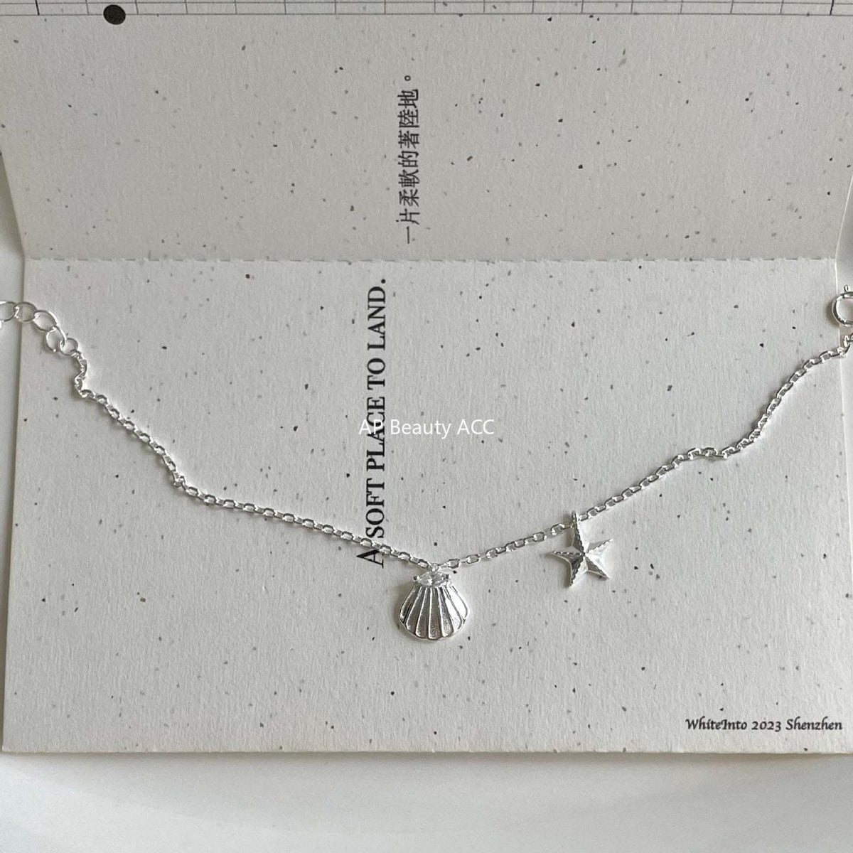F廠-韓國韓國 S925純銀海星貝殼手鍊簡約INS小紅書幾何形手鍊「A393」25.11-3