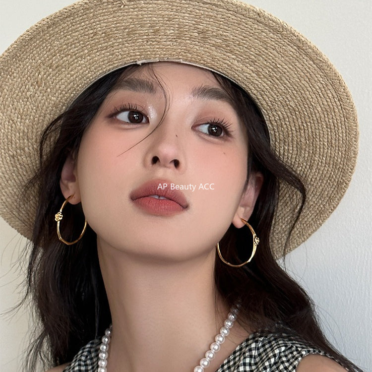 C廠-輕奢高級感玫瑰花耳釘女誇張港風大耳環森系精緻時尚氣質秋冬耳飾「EH-4138」25.11-2