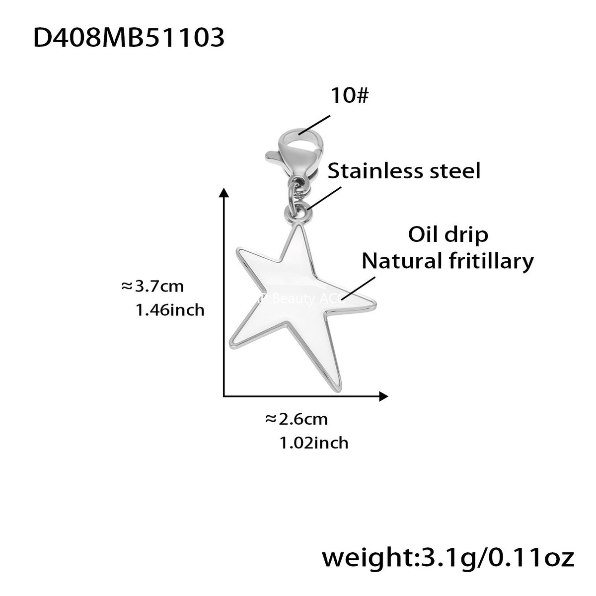 B廠-新款天然貝母滴油大五角星戒指耳環套裝不鏽鋼鍍18k金耳飾「TXF460」25.11-1