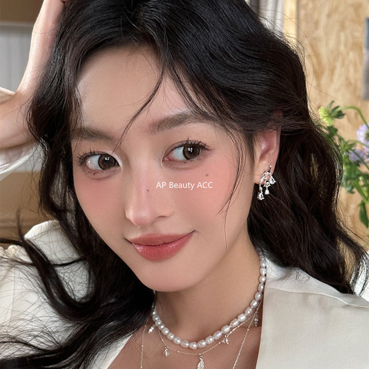 C廠-森系小香風鈴蘭花耳釘女精緻小清新氣質高級清冷感耳環冷淡風耳飾「EH-4123」25.11-2