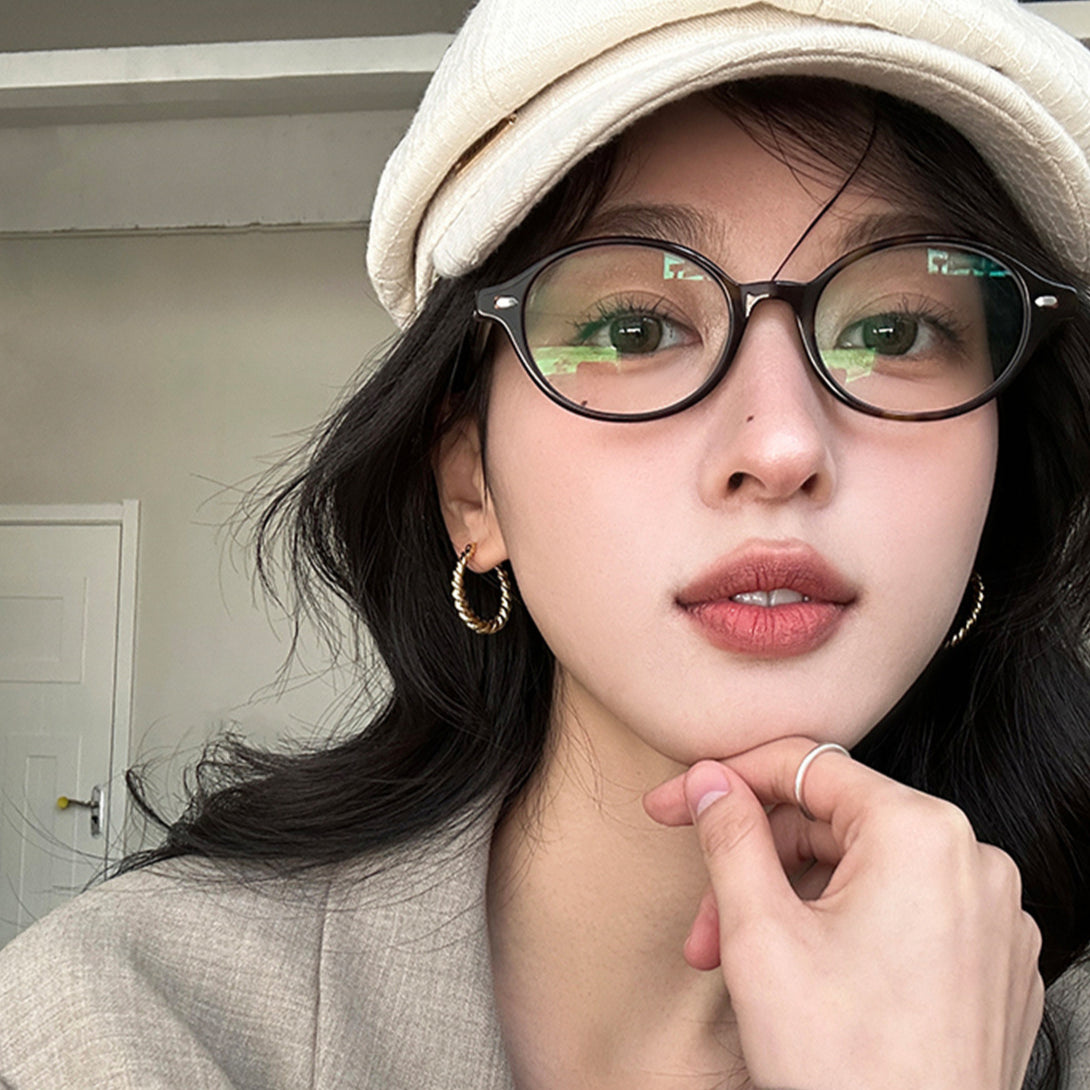 C廠-時尚復古麻花銀針耳圈女小眾設計感高級素圈耳環輕奢獨特簡約耳飾「EH-3683」25.07-1