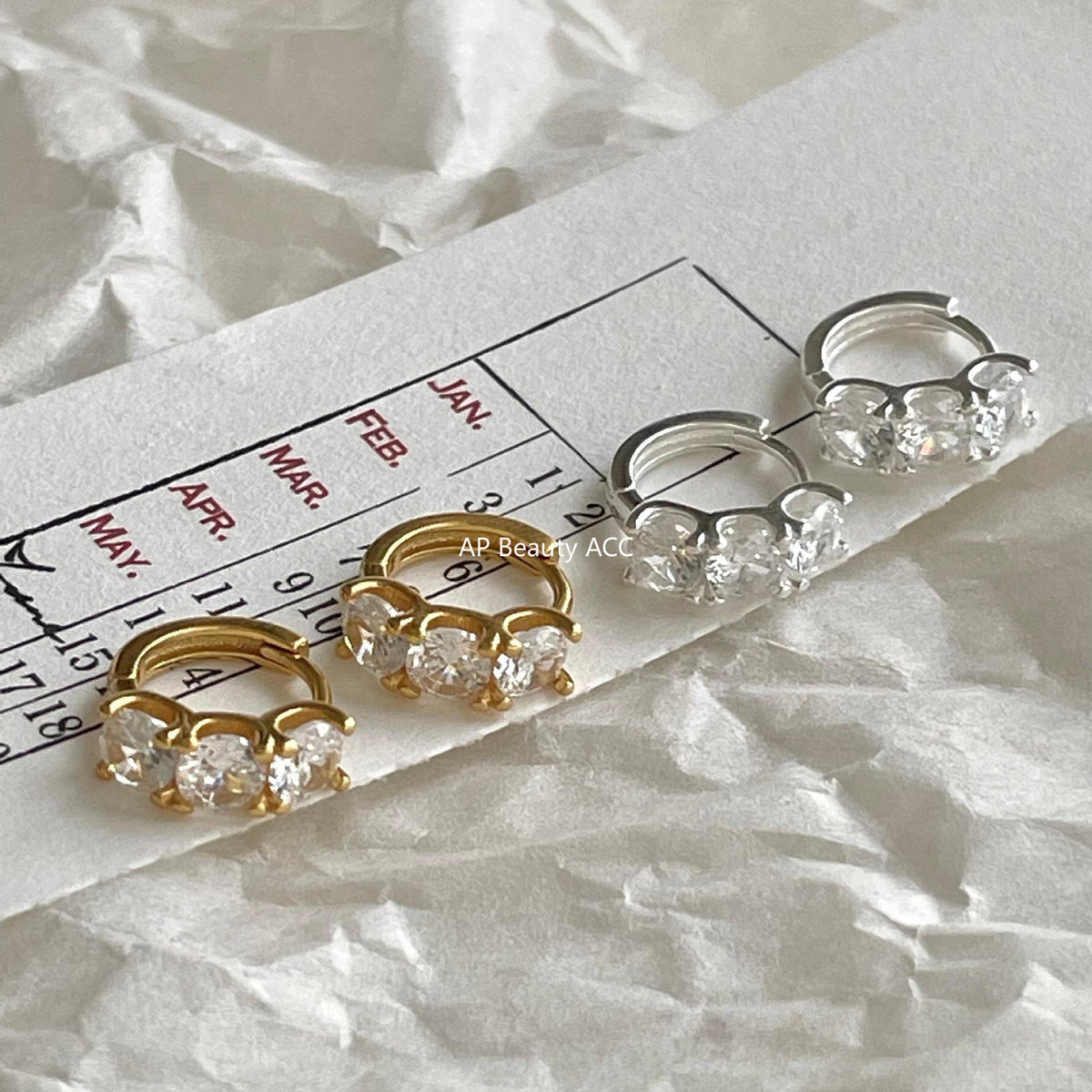 F廠-韓國韓版925純銀鋯石耳扣耳環簡約氣質百搭ins風耳飾「C1418」25.11-1