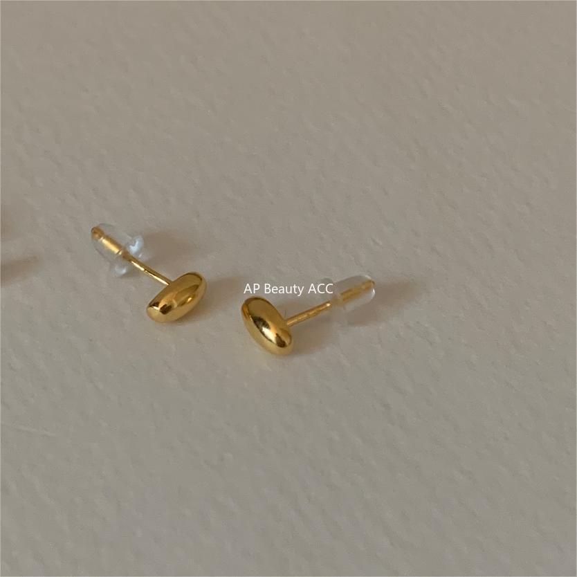 F廠-韓國韓版925純銀橢圓耳釘耳扣簡約氣質ins風耳釘「C1248」25.10-2
