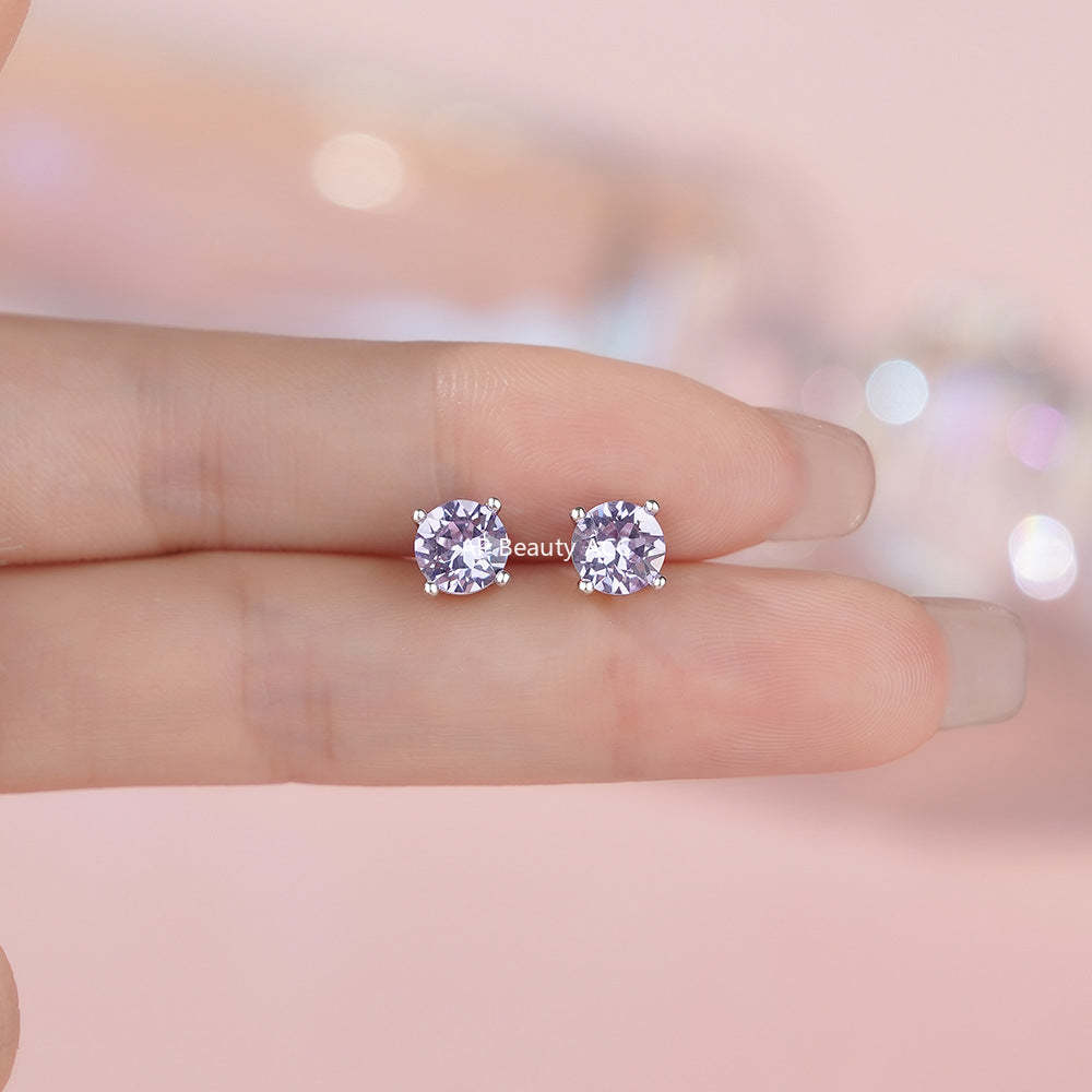 D廠-足銀S999小清新施華洛鋯石耳環女高級感多巴胺新款爆款耳飾「YC8779E_1」25.12-2