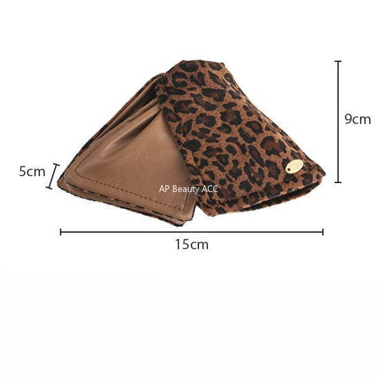 E廠-復古輕奢經典皮質豹紋三角抓夾高端個性洋氣髮夾後腦勺百搭鯊魚夾「27617」25.10-5