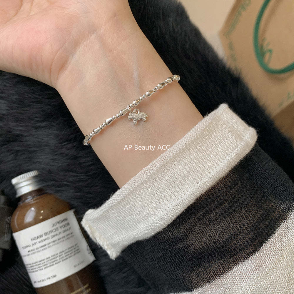 C廠-2026屬馬生肖馬年 花紋小馬S925純銀手鍊S925純銀戒指女士細手鍊「SZ-S092」25.12-3