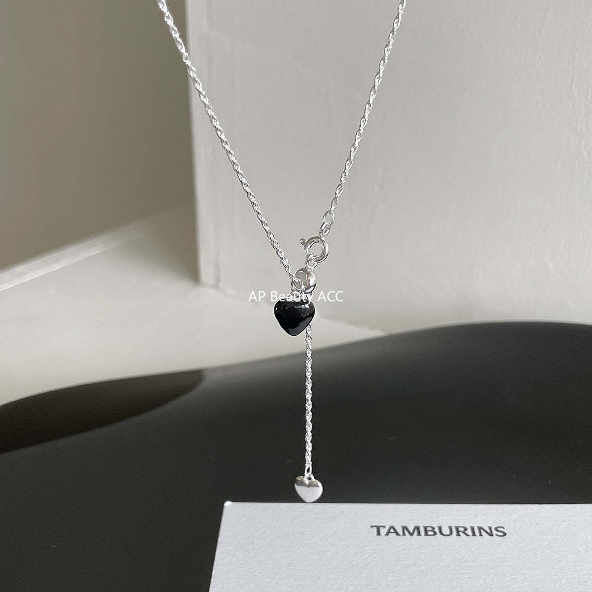 C廠-925純銀韓版抽拉式愛心吊墜項鍊女ins風簡約百搭OL通勤日常鎖骨鏈「XL-1222」25.11-1