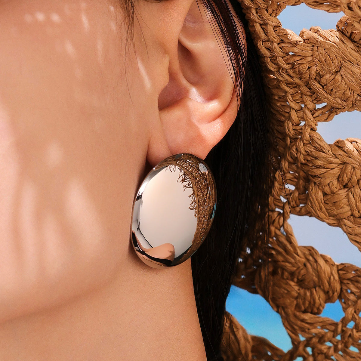 B廠-歐美不鏽鋼圓形愛心拼色耳環高級耳釘鈦鋼耳飾跨境earring「F1577-F1488」25.07-3