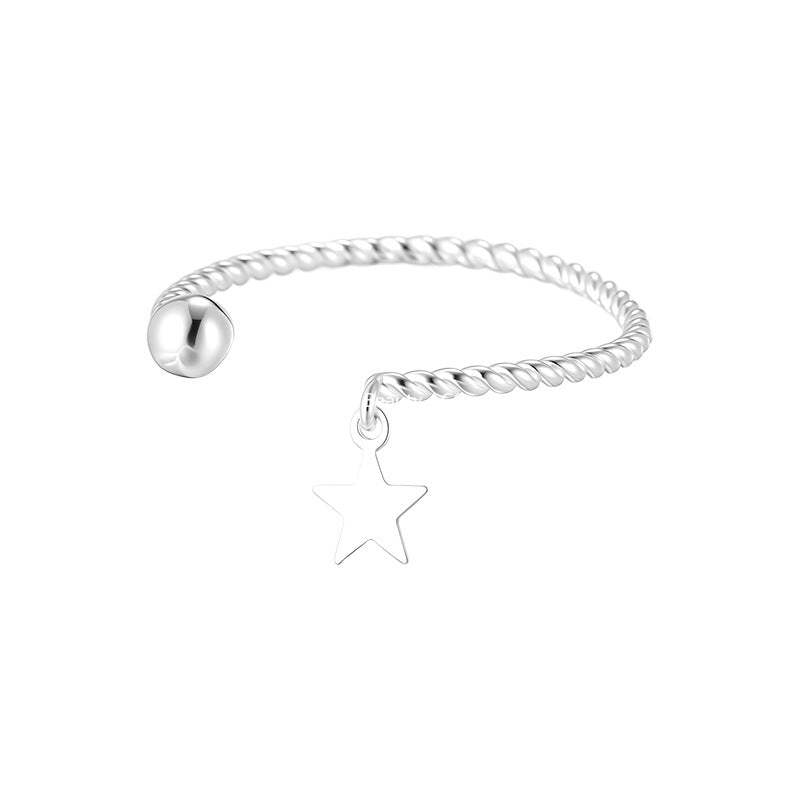 C廠-超仙百搭天使之翼疊戴戒指女簡約精緻高級感星星純銀食指戒新指環「JZ-0717」25.10-5