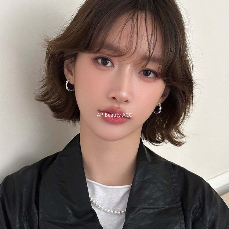 C廠-新款不規則錫紙紋銀針耳環女小眾簡約時髦素圈耳扣ins高級感耳環「EH-4315」25.12-2