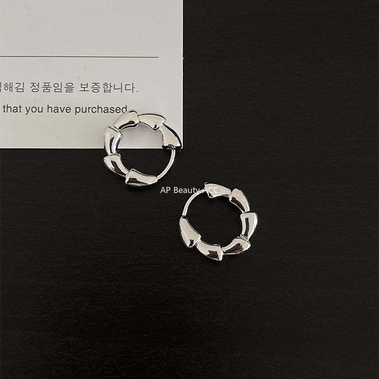 C廠-925銀針經典素圈耳環女ins簡約高級感氣質耳扣輕奢小眾秋冬耳飾「EH-4195」25.11-3