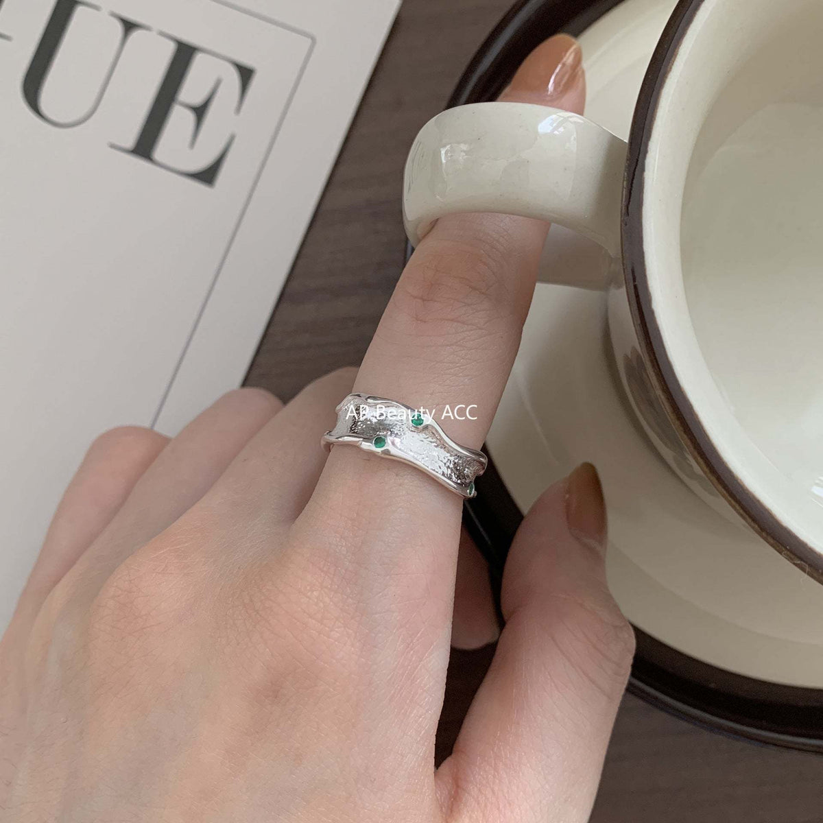 F廠-韓國東大門ins不規則異形S925純銀戒指女銀指環 批發「J1496」25.12-3