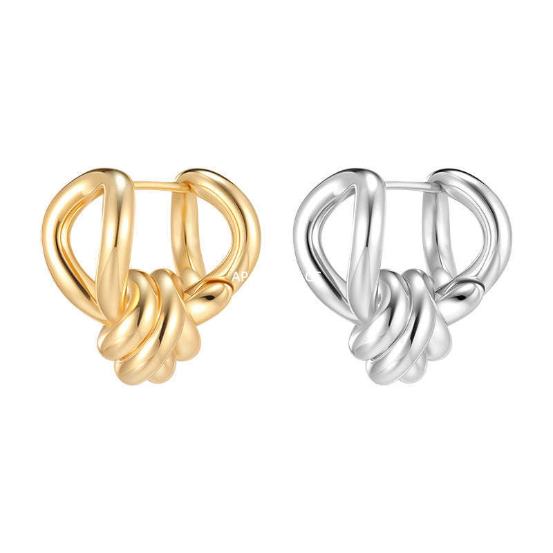 C廠-時尚簡約扭曲打結耳環女個性冷淡風百搭耳扣設計感小眾輕奢耳飾「EH-4325」25.12-3