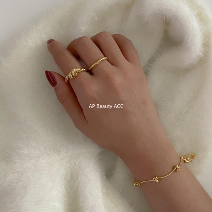 F廠-韓版飾品925純銀扭線戒指個性氣質百搭小紅書INS戒指指環「J1915」25.10-5