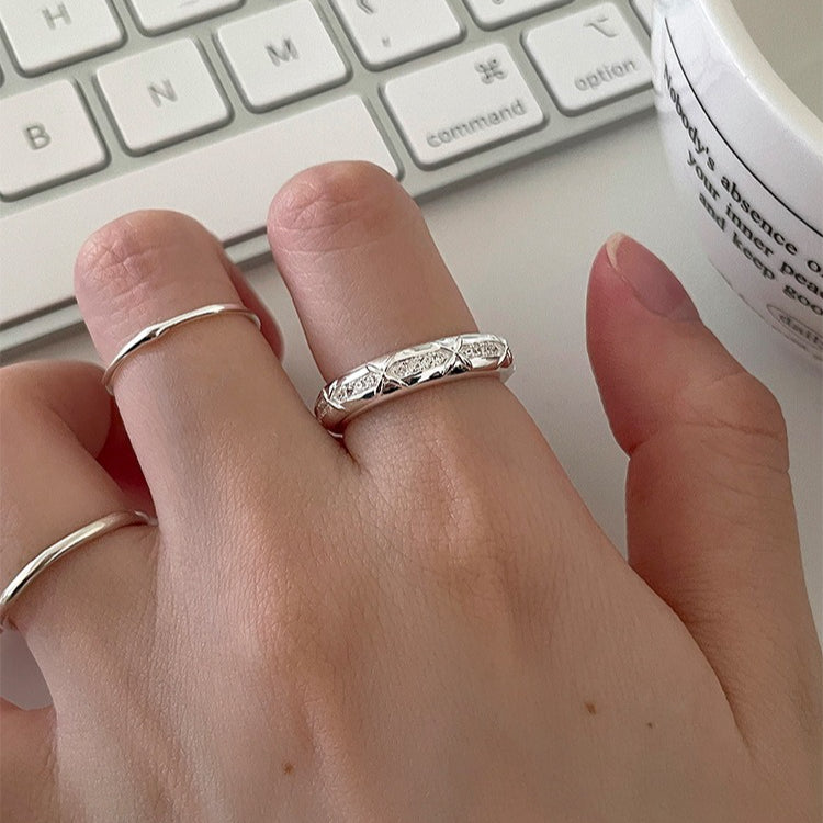 C廠-輕奢小香風爆閃鋯石戒指女高級感個性開口食指戒簡約小眾百搭指環「JZ-0727」25.11-1