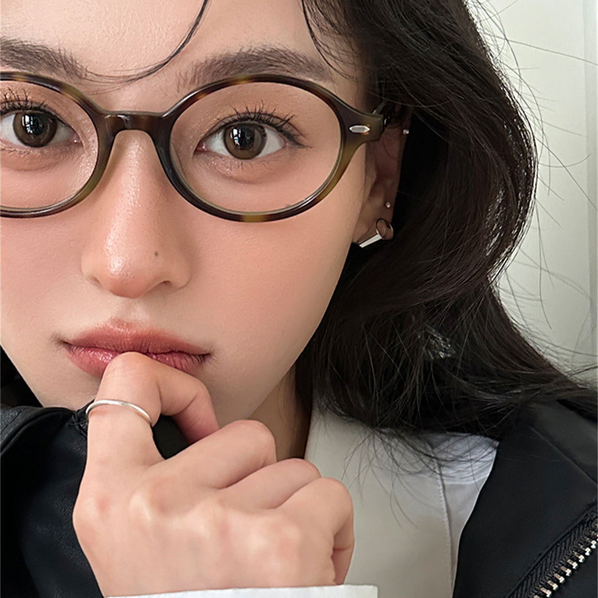 C廠-925銀針幾何圓環包耳垂耳釘女極簡冷淡風中性耳環輕奢高級感耳飾「EH-3739」25.08-4