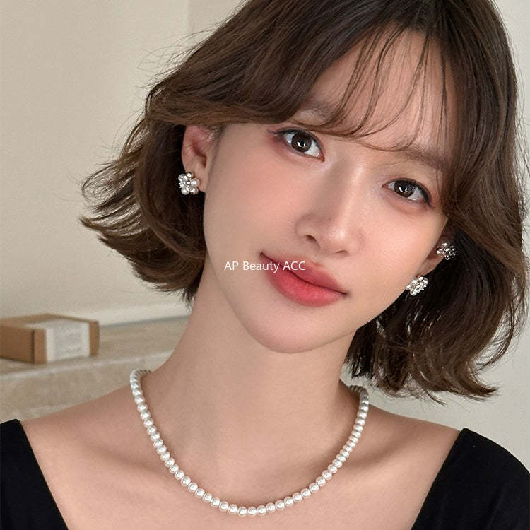 C廠-小眾設計感鋯石耳釘女百搭高級復古氣質珍珠耳環優雅獨特秋冬耳飾「EH-4311」25.11-4