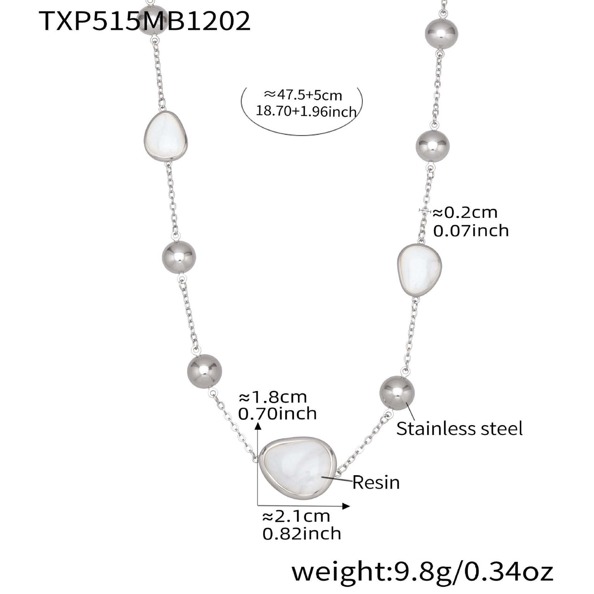 B廠-不鏽鋼彩色樹脂包邊項鍊5A鋯石愛心手鍊多巴胺飾品套裝鍍18k真金「TXP515」25.12-2