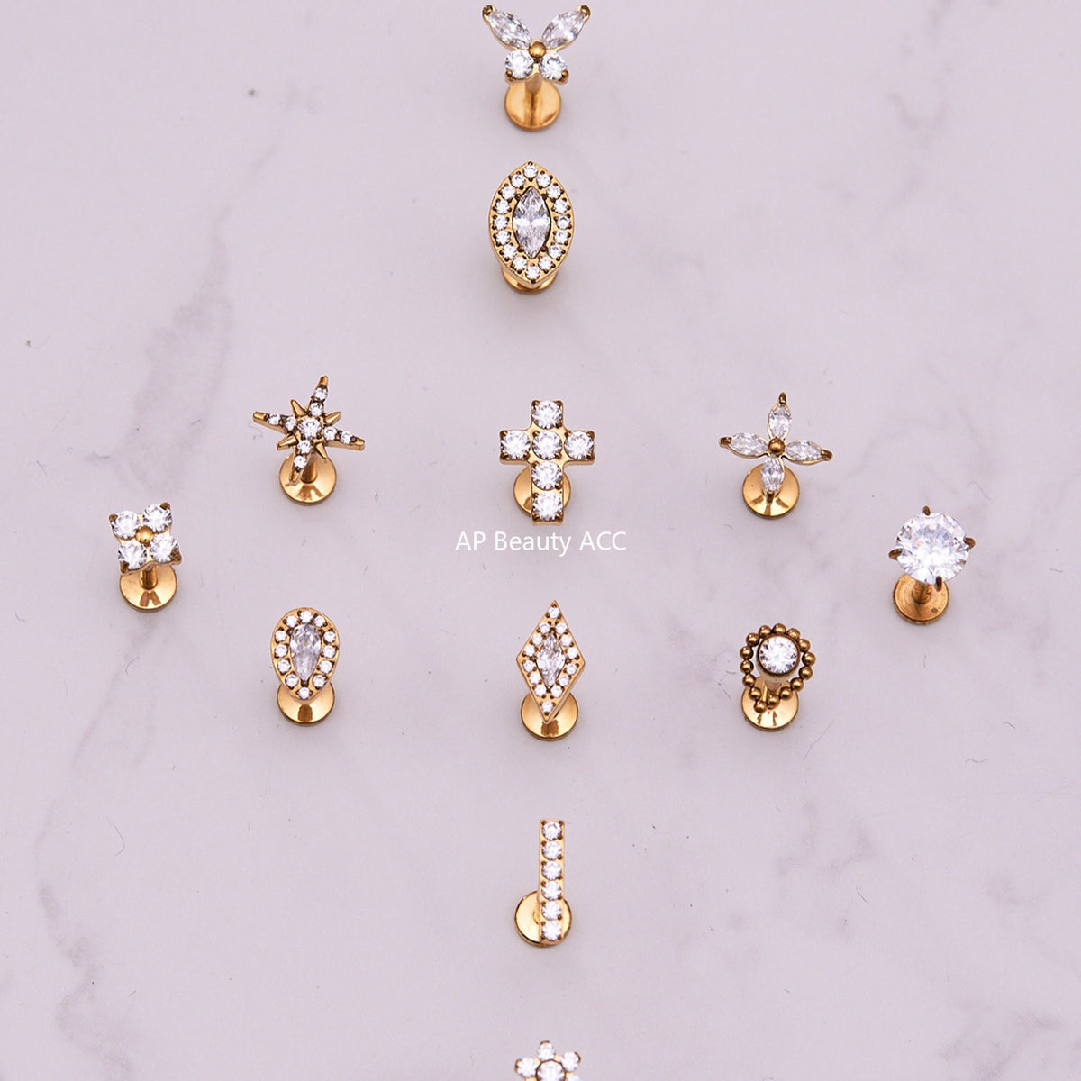 B廠-撒旦的孩子美人魚穿刺唇釘女鈦合釘甜酷辣妹唇環鈦合金飾品「T009」25.11-2