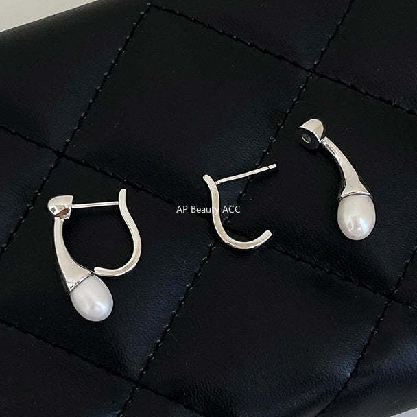 C廠-高級感精緻百搭顯氣質珍珠耳環女網紅同款甜美風銀針耳扣通勤耳飾「EH-4337」25.12-3