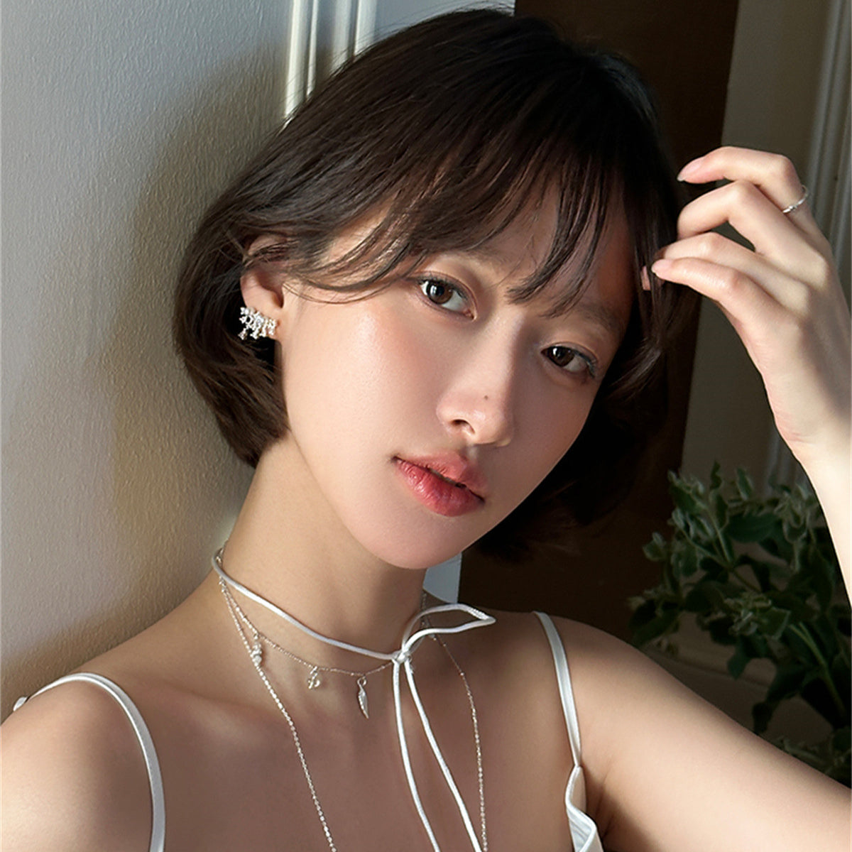 C廠-時尚輕奢流蘇鋯石耳釘女甜美氣質小香風珍珠耳環精緻高級感耳飾「EH-4014」25.09-2
