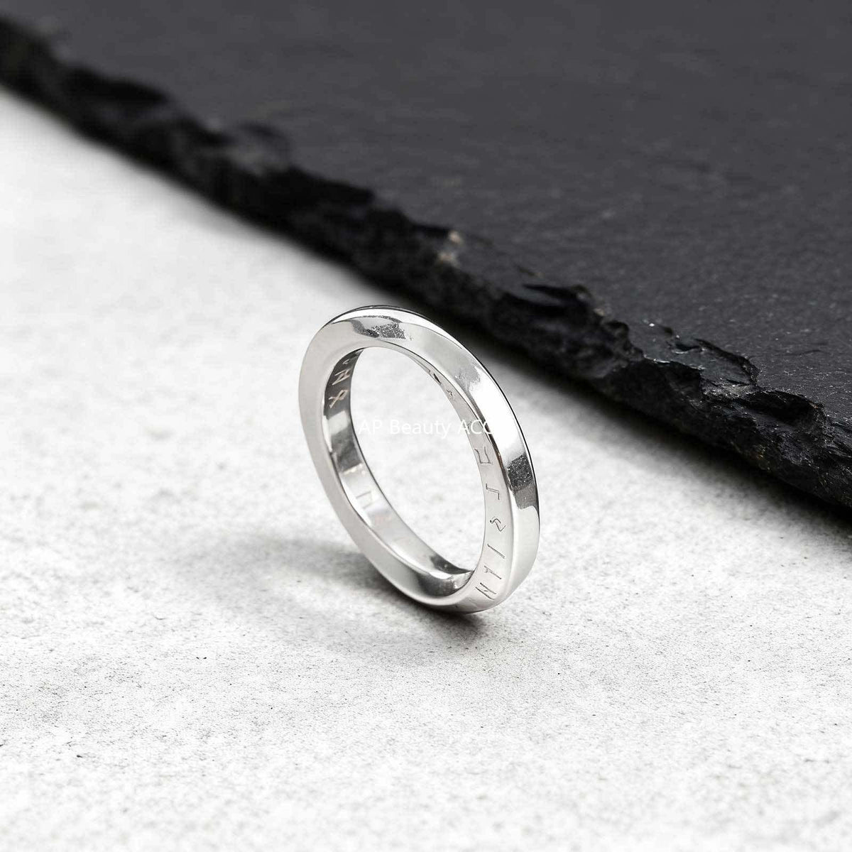 G廠-不鏽鋼日常穿搭維京盧恩符莫比烏斯戒指低調內斂指環「RC-999」25.12-2