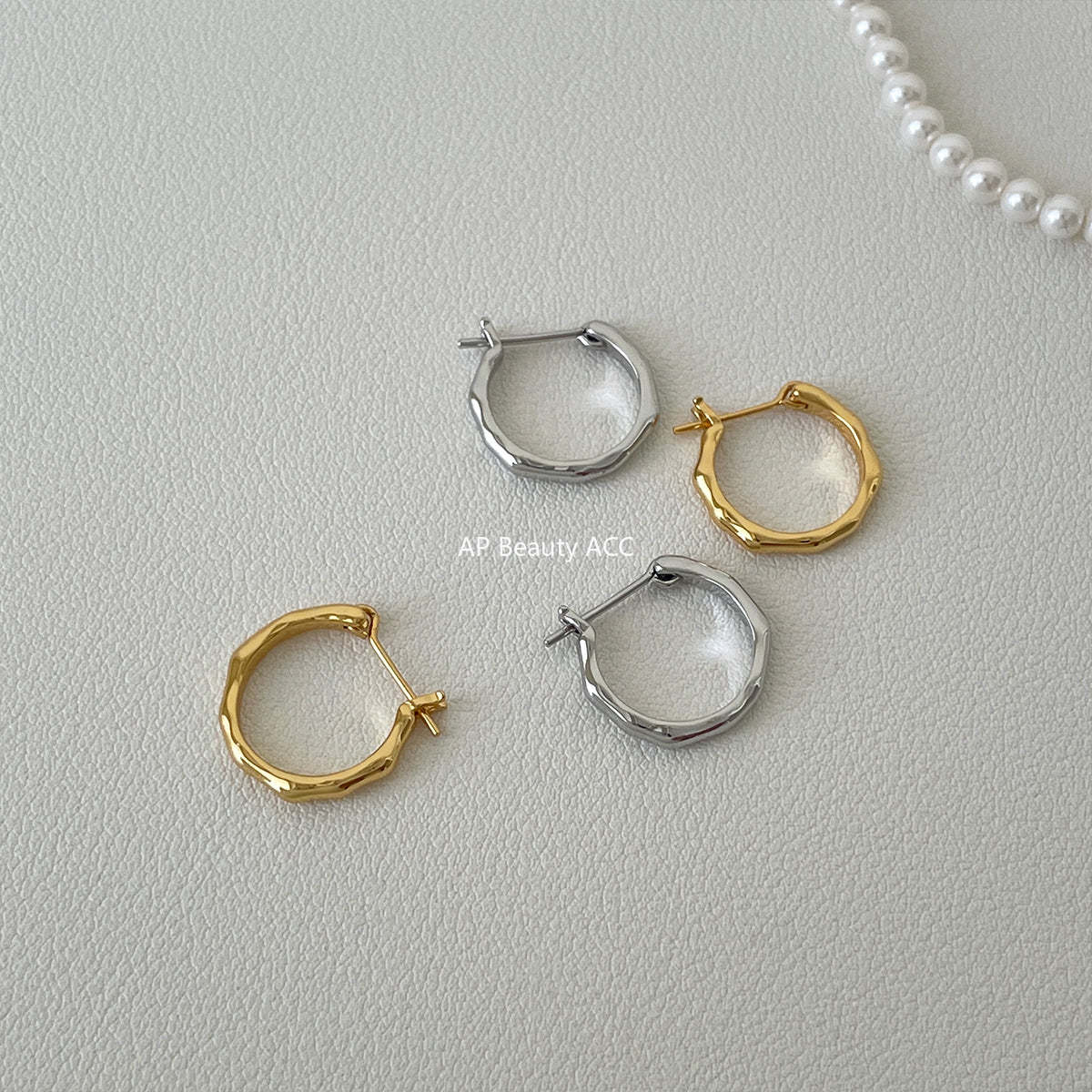 C廠-925銀針規則素圈耳環直針耳圈耳小眾設計高級感耳釘耳飾女「EH-1754.SJ」25.12-3