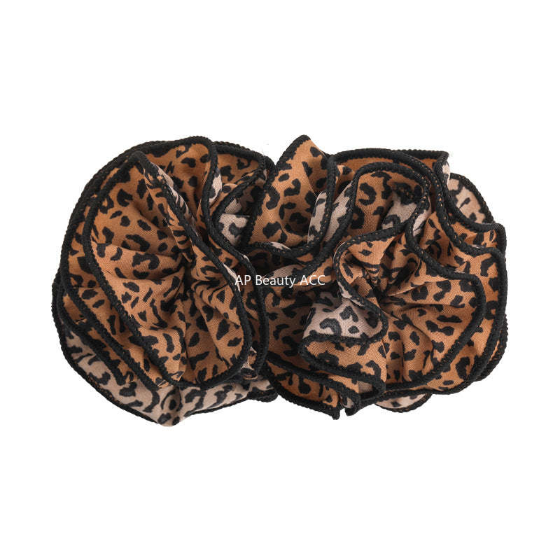 E廠-復古裙擺立體豹紋花朵香蕉夾髮卡增高馬尾竪夾髮爪盤髮橫夾髮飾品「27718」25.11-4