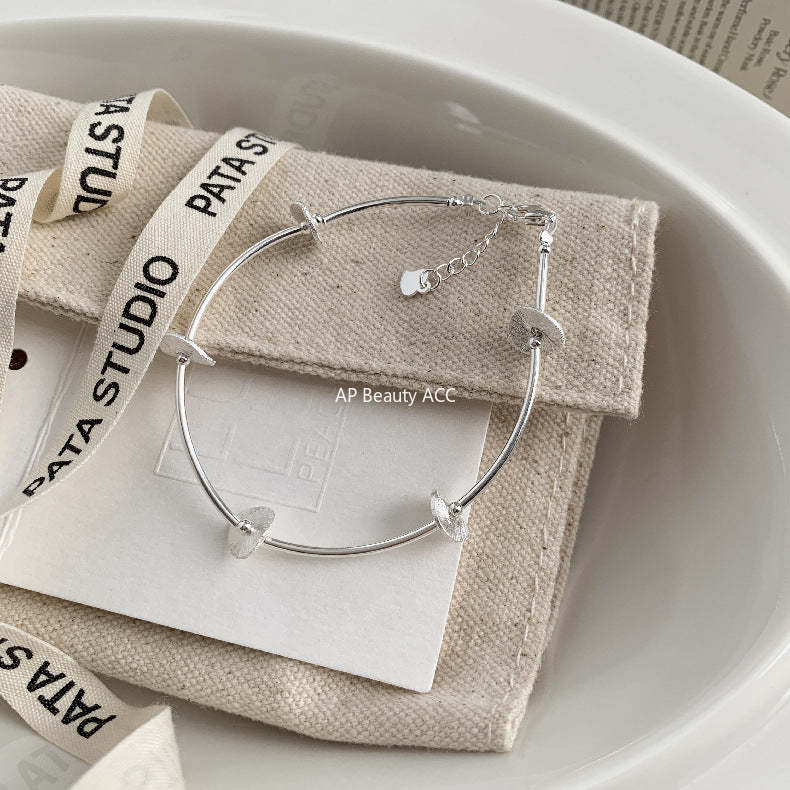 C廠-韓國東大門復古泰銀中性風S925銀十字架黑瑪瑙黑曜石手鍊通體銀「1512」25.11-3