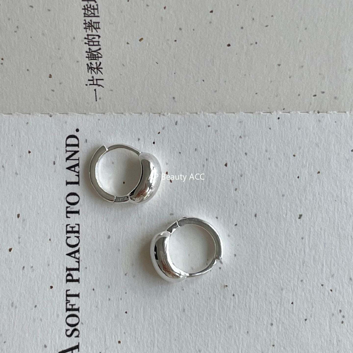 F廠-韓國韓版925純銀弧形耳扣耳環簡約氣質百搭ins風耳飾「C1422」25.11-4