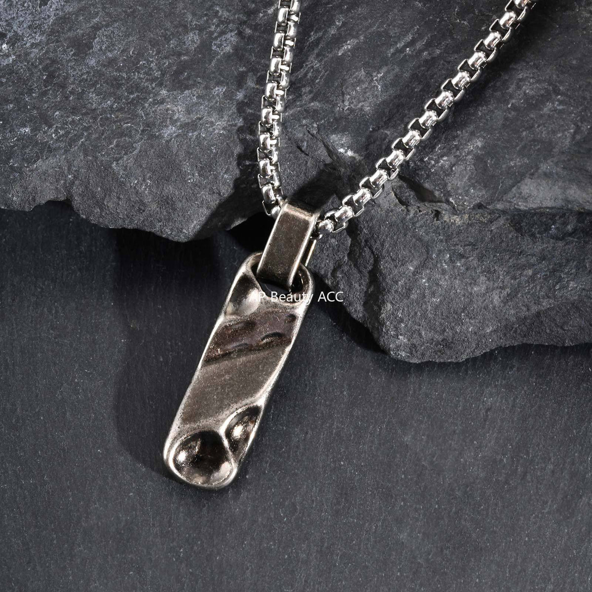 G廠-不鏽鋼立體長方條小眾設計感幾何吊墜男女首飾「PN-2272」25.12-2