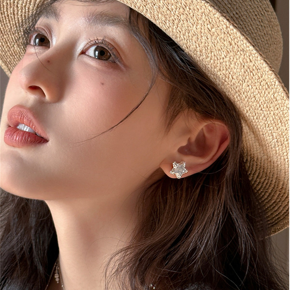 C廠-小清新日常百搭星星耳釘女精緻甜美超仙清冷感耳環輕奢高級感耳飾「EH-4149」25.09-4