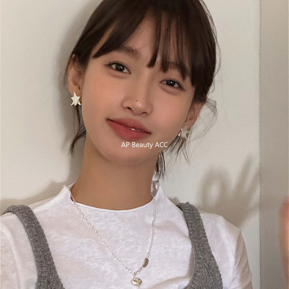 C廠-銀色立體五角星耳環女小眾設計耳飾輕奢高級感特漂亮巨好看耳環「EH-2399」25.12-3