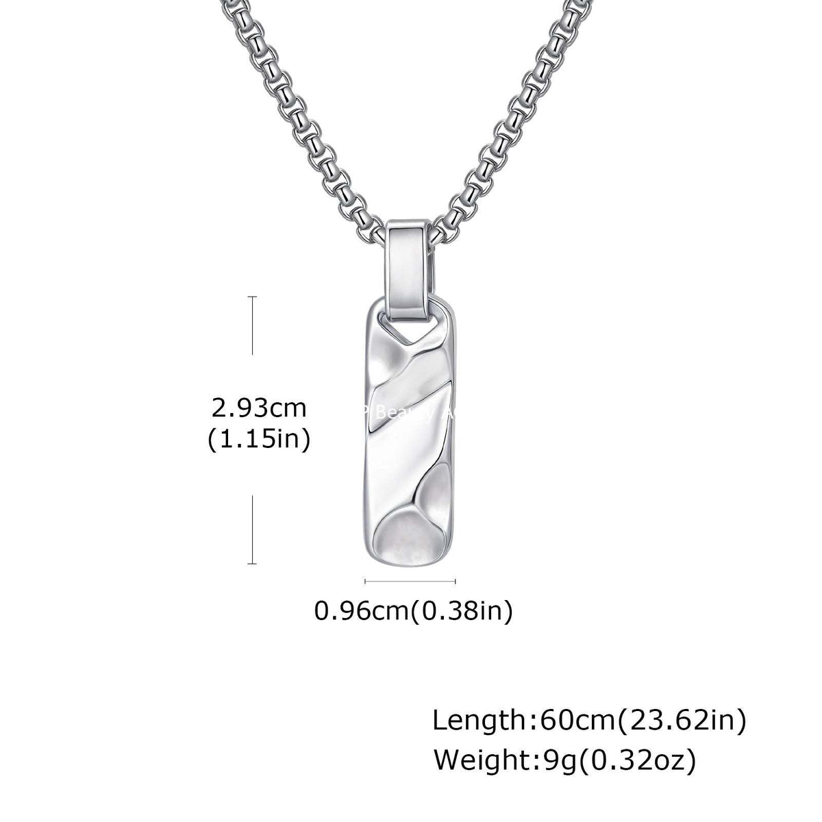 G廠-不鏽鋼立體長方條小眾設計感幾何吊墜男女首飾「PN-2272」25.12-2