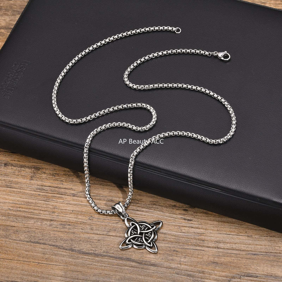 G廠-飾品男士INS 風不鏽鋼凱爾特結吊墜項鍊歐美跨境「PN-1945」25.10-5