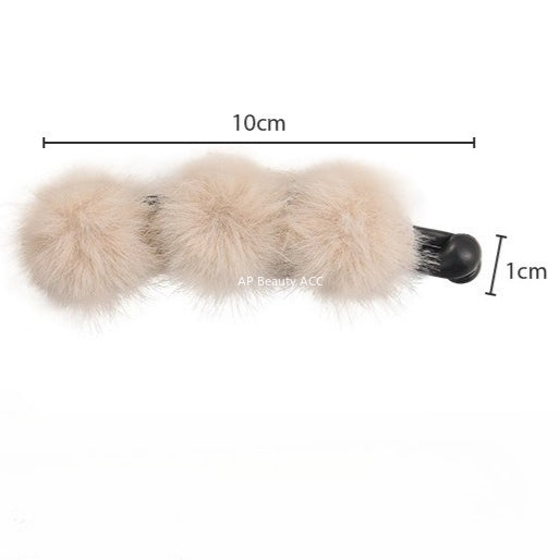 E廠-秋冬毛茸茸髮夾毛絨高馬尾抓夾後腦勺鯊魚夾子香蕉竪夾髮卡女頭飾「27660」25.11-2