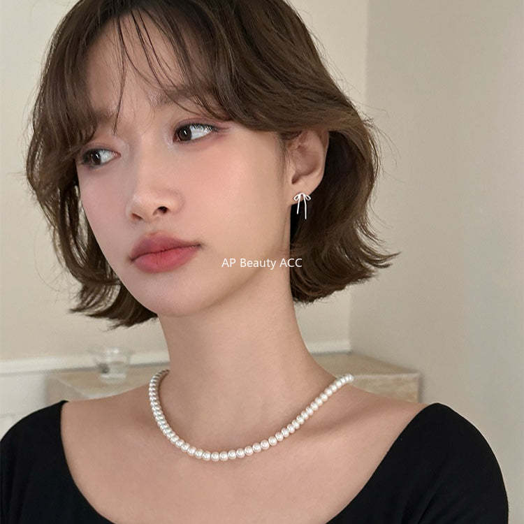 C廠-個性冷淡風蝴蝶結飄帶銀針耳釘女輕奢簡約設計氣質時尚百搭耳飾「EH-4290」25.12-1