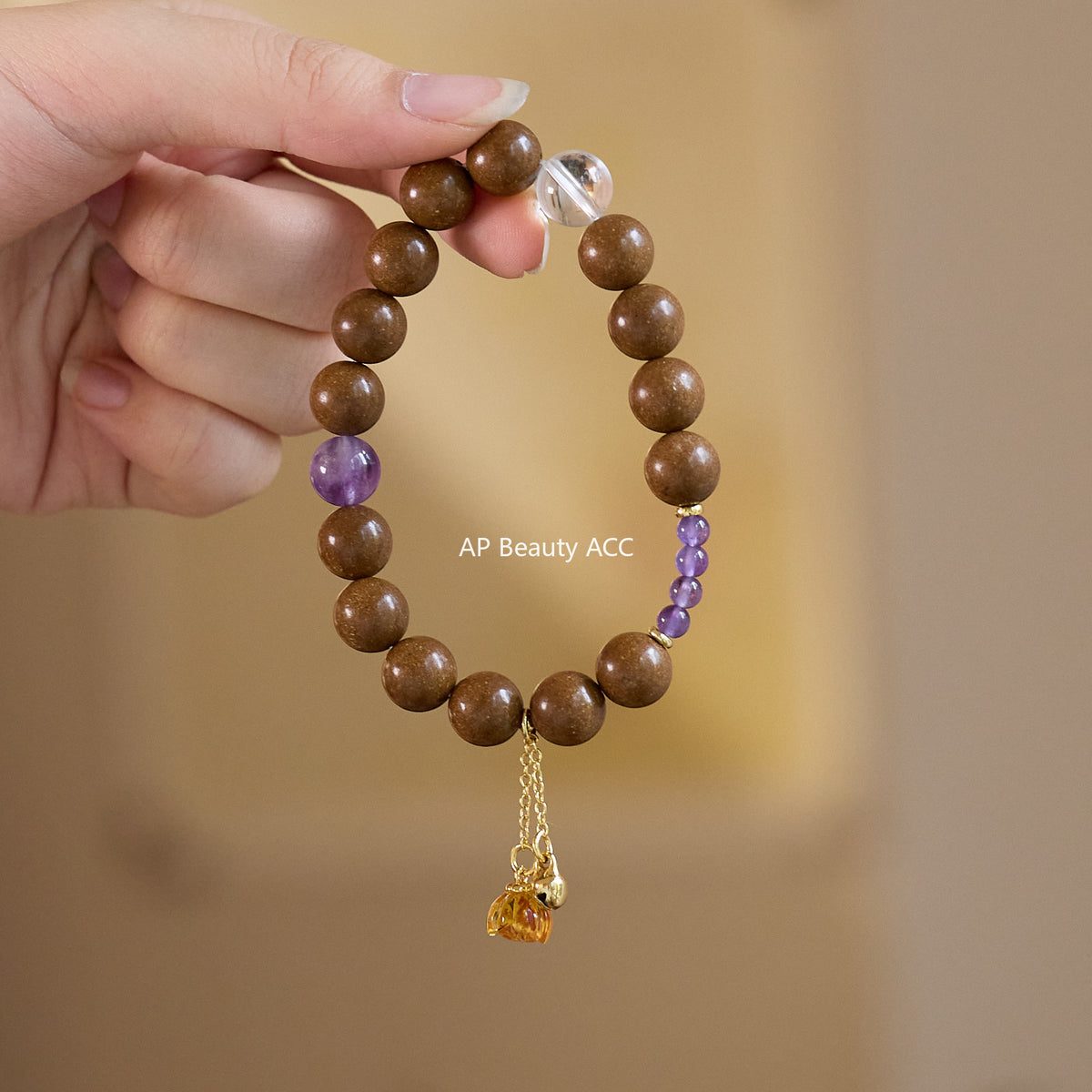 AS廠-天然中藥鵝梨帳中香合香珠手串新中式紫水晶花珀鈴蘭設計一件批發「Z101X503」25.10-3