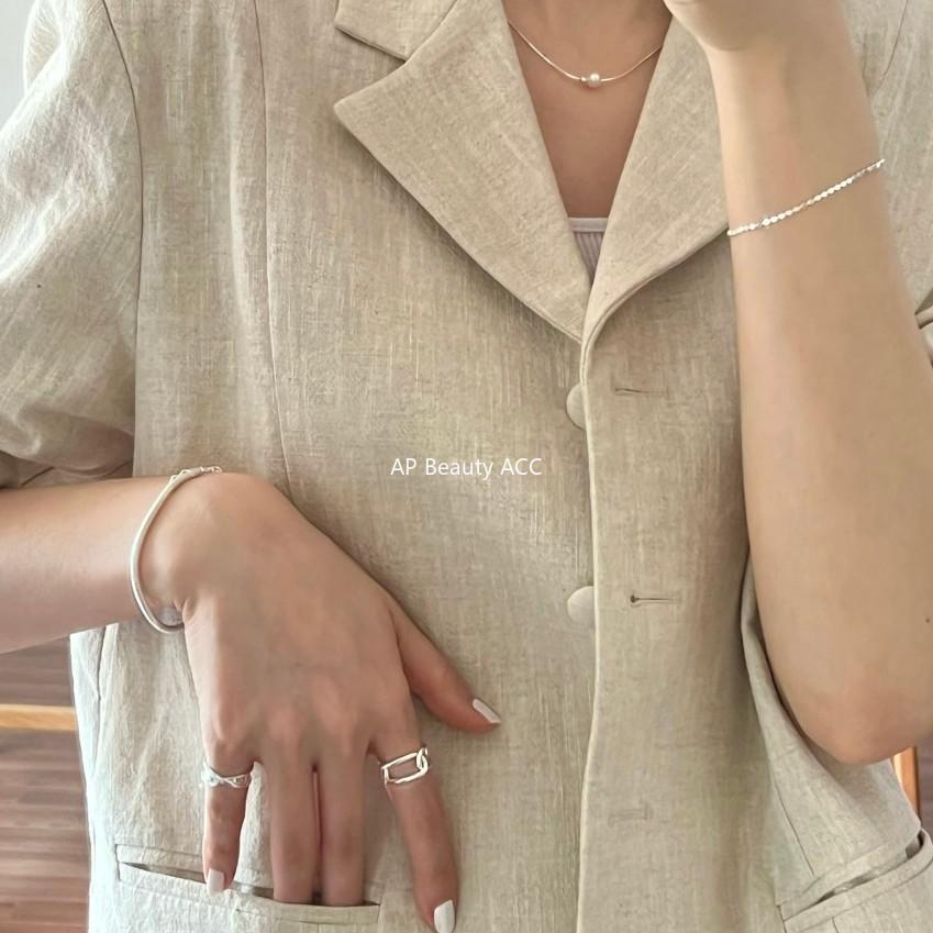 F廠-韓國韓版925純銀個性重工粗蛇骨手鍊銀飾簡約手環首飾「A324」25.11-2