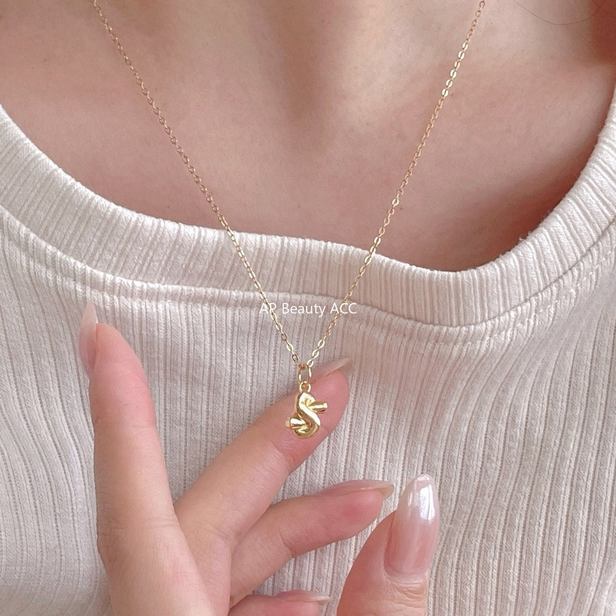 F廠-韓國韓版925純銀打結愛心項鍊簡約氣質ins網紅小紅書項鍊「B1380」25.11-1