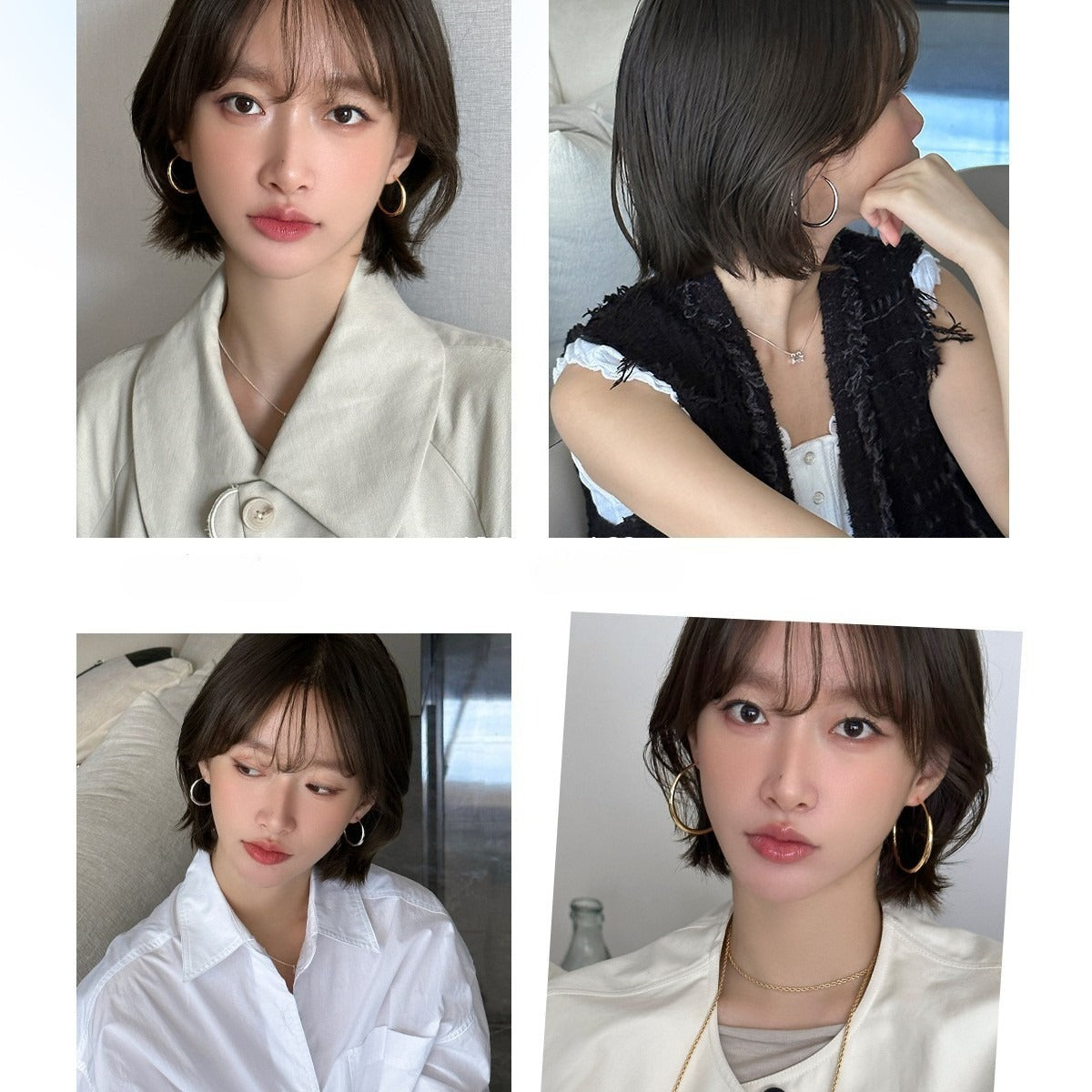 C廠-歐美冷淡風誇張大圓圈耳環輕奢小眾氣質銀針耳釘網紅同款秋冬耳飾「EH-4183」25.11-1