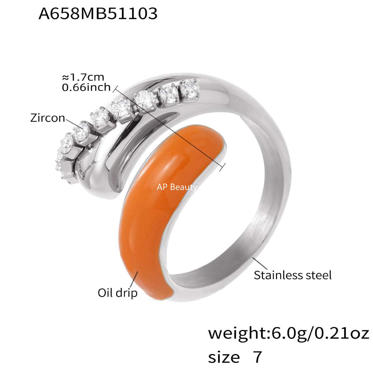 B廠-跨境法式光面雙水滴開口戒指不鏽鋼鍍18k真金不掉色首飾品「A656-A658」25.11-1