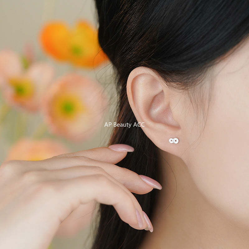 D廠-S999足銀木馬銅錢耳環新中式簡約氣質本命年氣質小眾耳飾批發「YC2891E_1」25.11-3